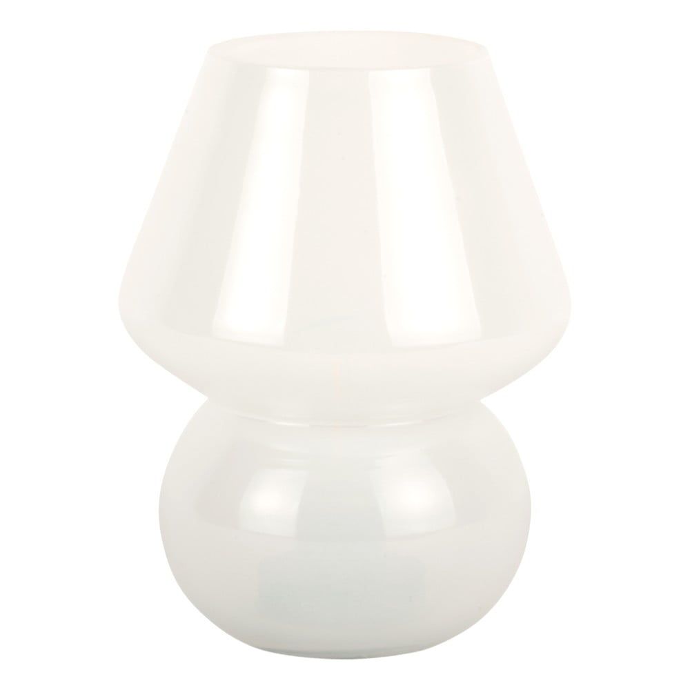 Bílá LED stolní lampa se skleněným stínidlem (výška 20 cm) Vintage – Leitmotiv - Bonami.cz