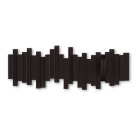 Tmavě hnědý plastový nástěnný věšák Sticks – Umbra