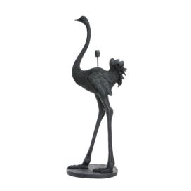 Černá stojací lampa pštros Ostrich black - 62*50*146 cm / E27 Light & Living