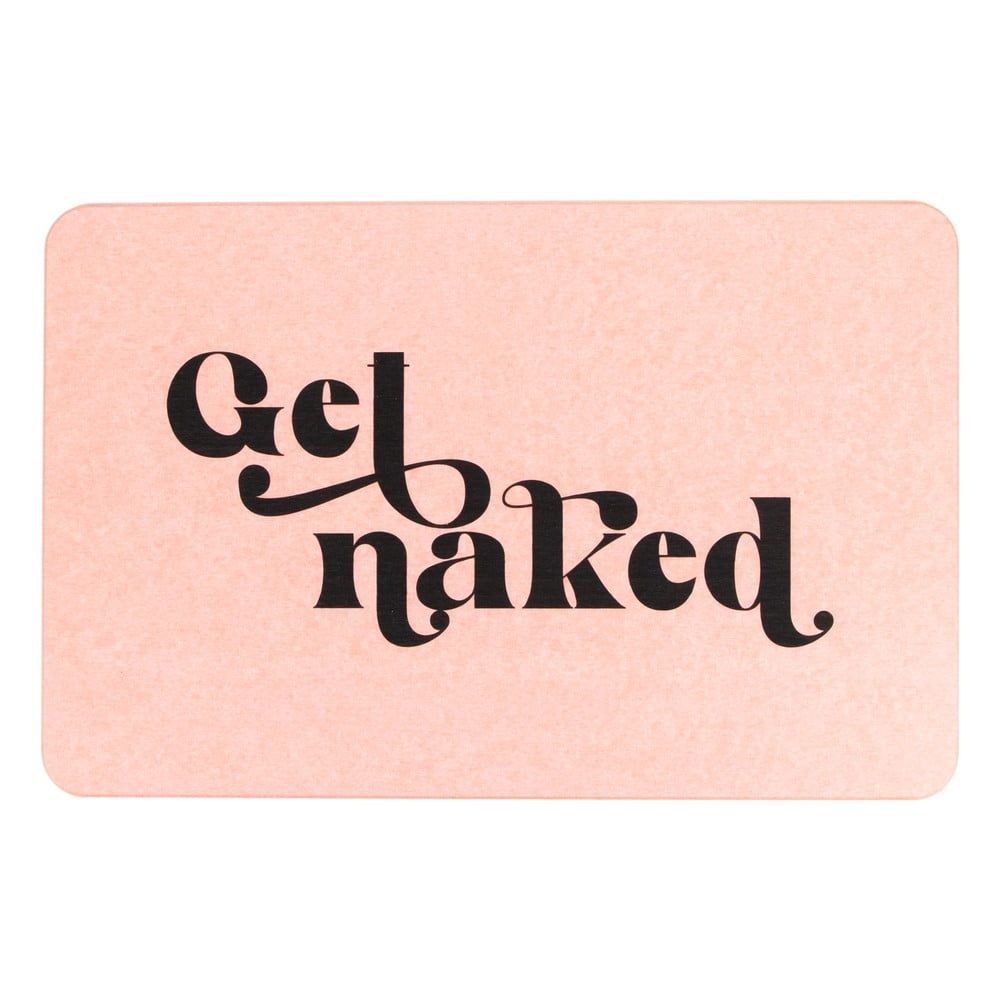 Světle růžová koupelnová předložka 39x60 cm Get Naked – Artsy Doormats - Bonami.cz