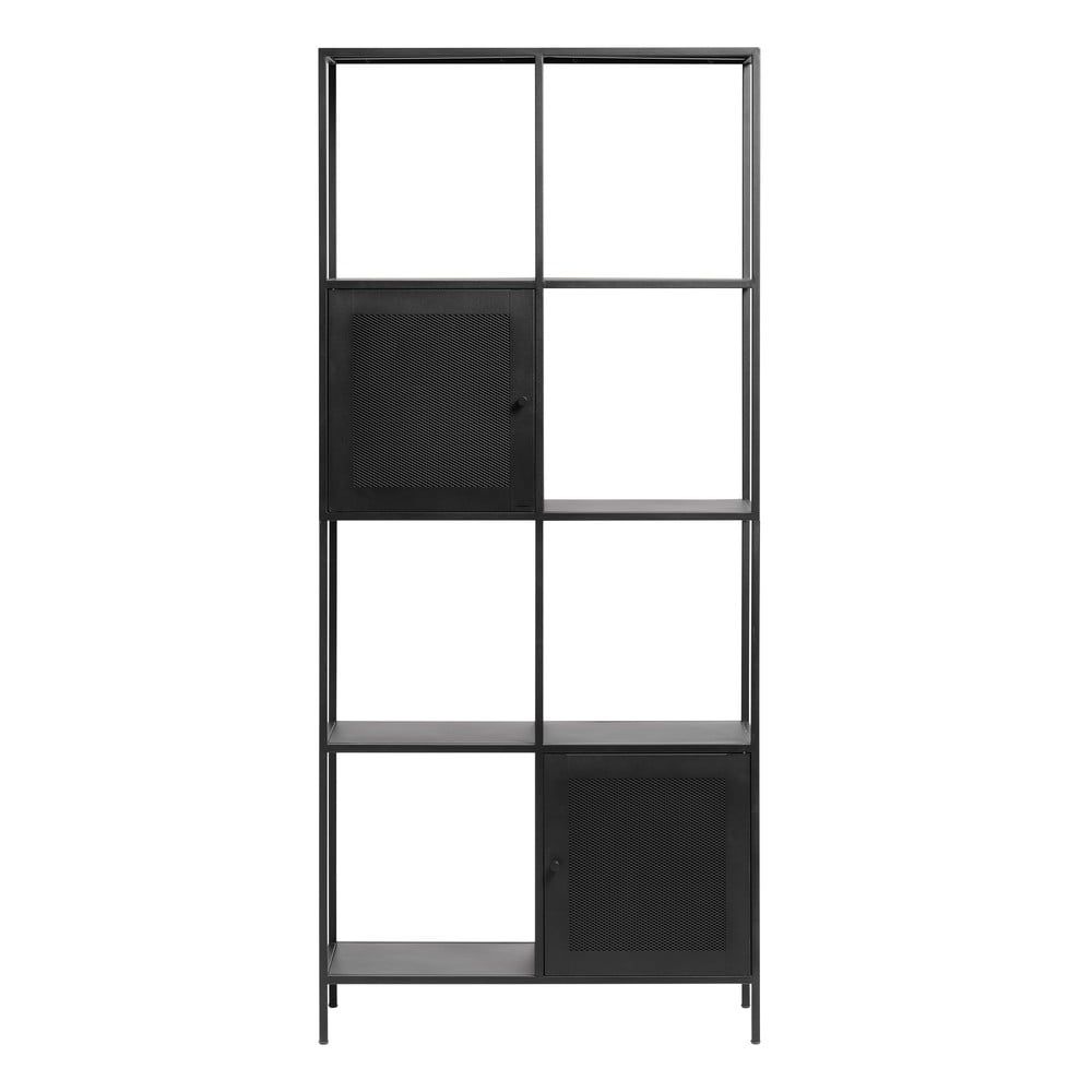 Černá kovová knihovna 80x180 cm Malibu – Unique Furniture - Bonami.cz