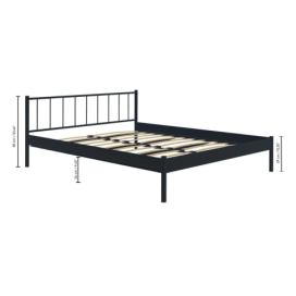 Černá kovová dvoulůžková postel s roštem 140x200 cm Falez – Kalune Design