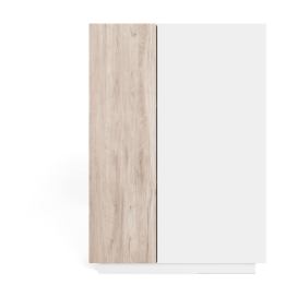 Bílá/přírodní skříňka v dekoru dubu 90x126 cm Udine – Marckeric