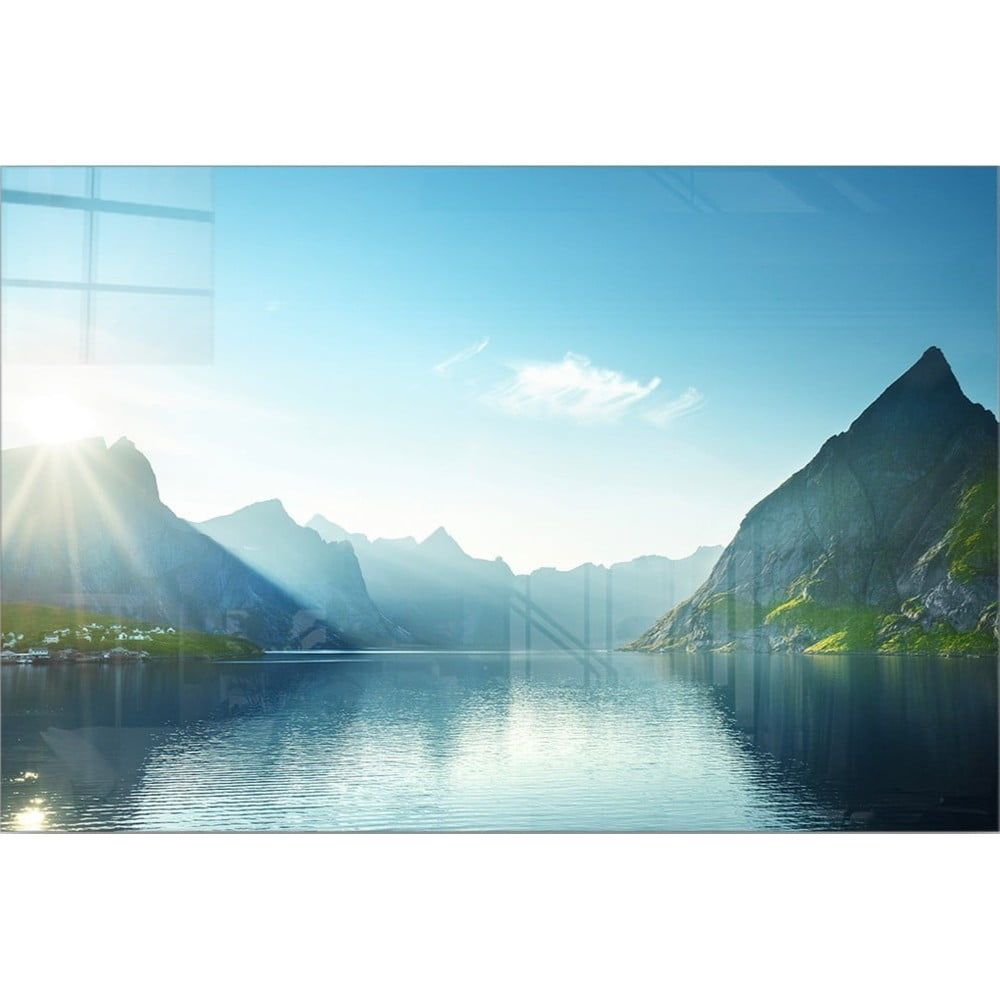 Skleněný obraz 100x70 cm Fjord – Wallity - Bonami.cz