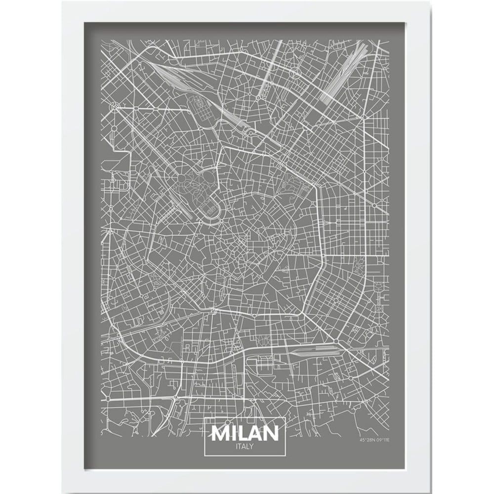 Plakát v rámu 40x55 cm Milan – Wallity - Bonami.cz