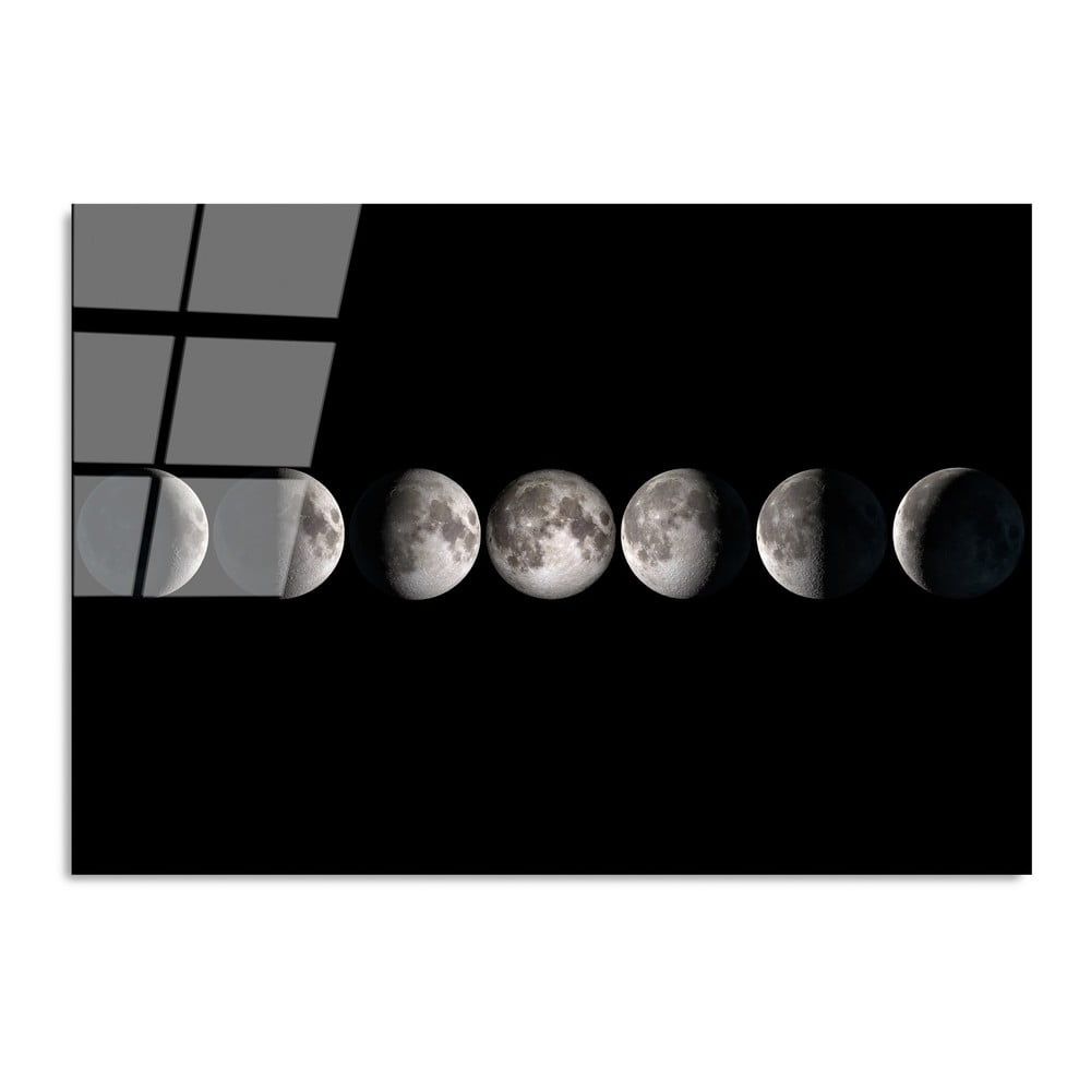 Skleněný obraz 100x70 cm Moon Phases – Wallity - Bonami.cz