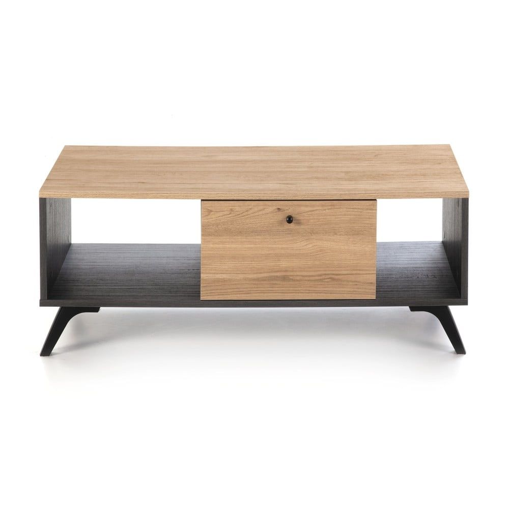 Konferenční stolek s deskou v dubovém dekoru v přírodní barvě 60x100 cm Texas – Marckeric - Bonami.cz