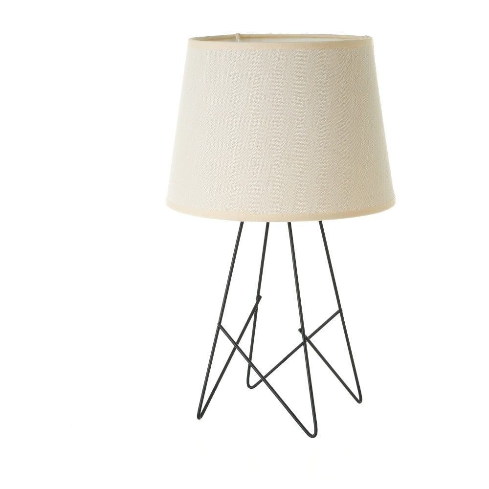 Černo-krémová stolní lampa s textilním stínidlem (výška 38,5 cm) – Casa Selección - Bonami.cz