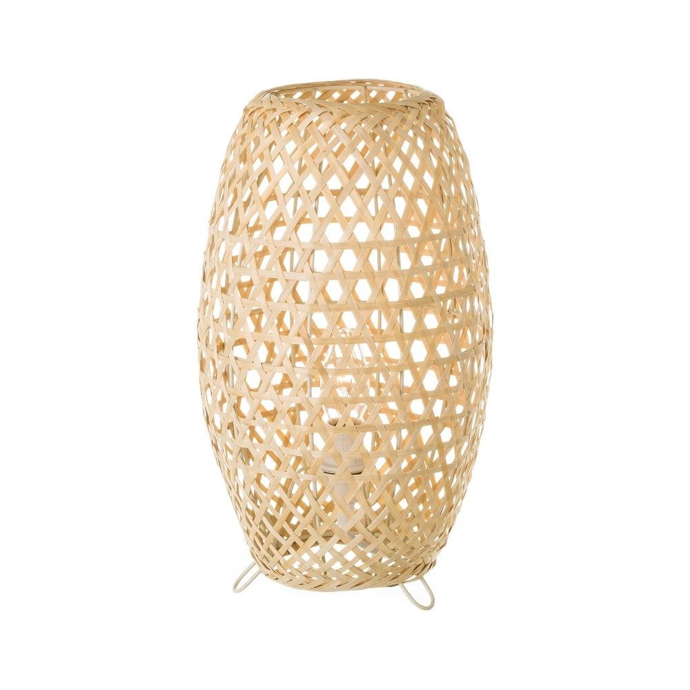 Bambusová stolní lampa v přírodní barvě s bambusovým stínidlem (výška 36 cm) Natural Way – Casa Selección - Bonami.cz