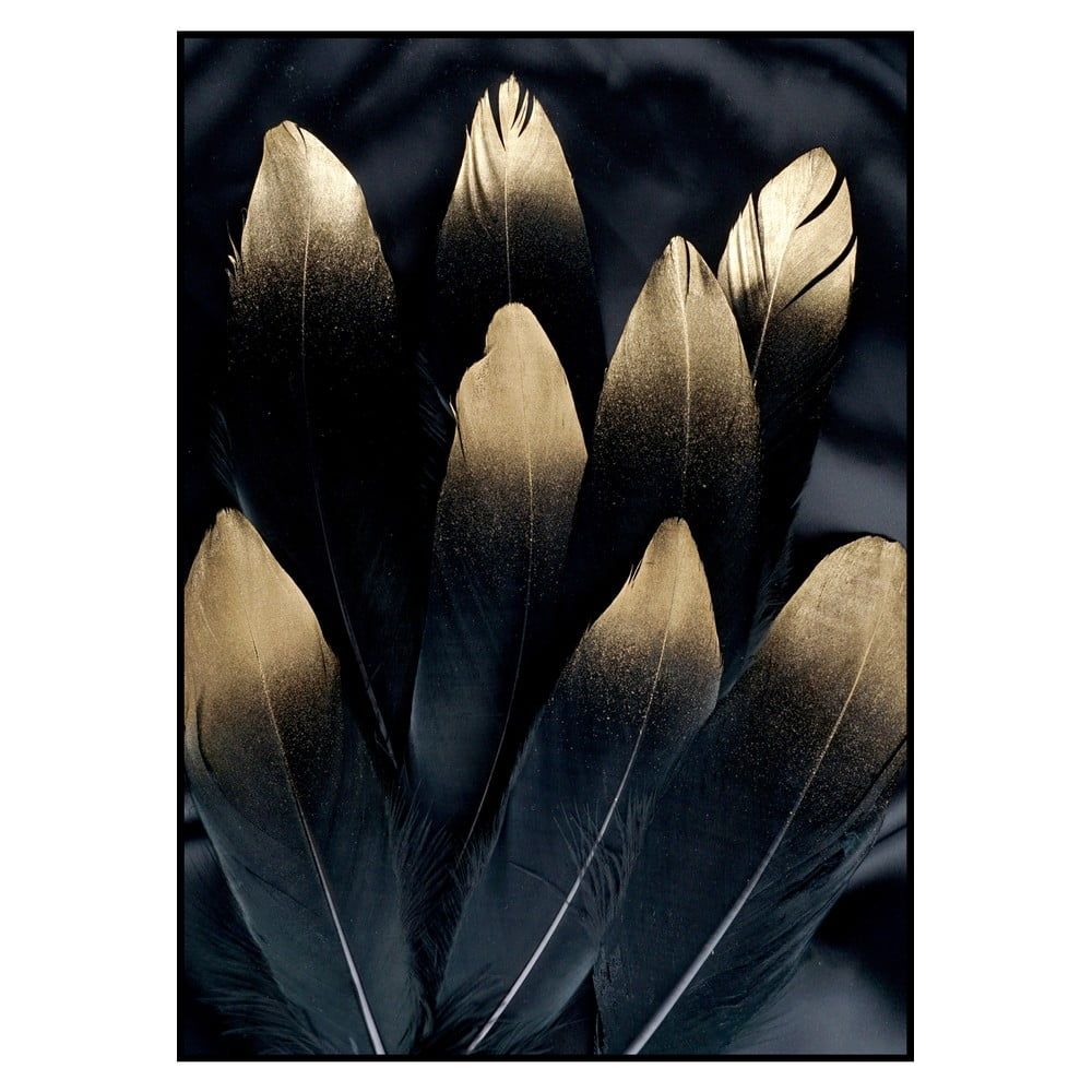 Obraz 30x40 cm Golden Feather – Malerifabrikken - Bonami.cz