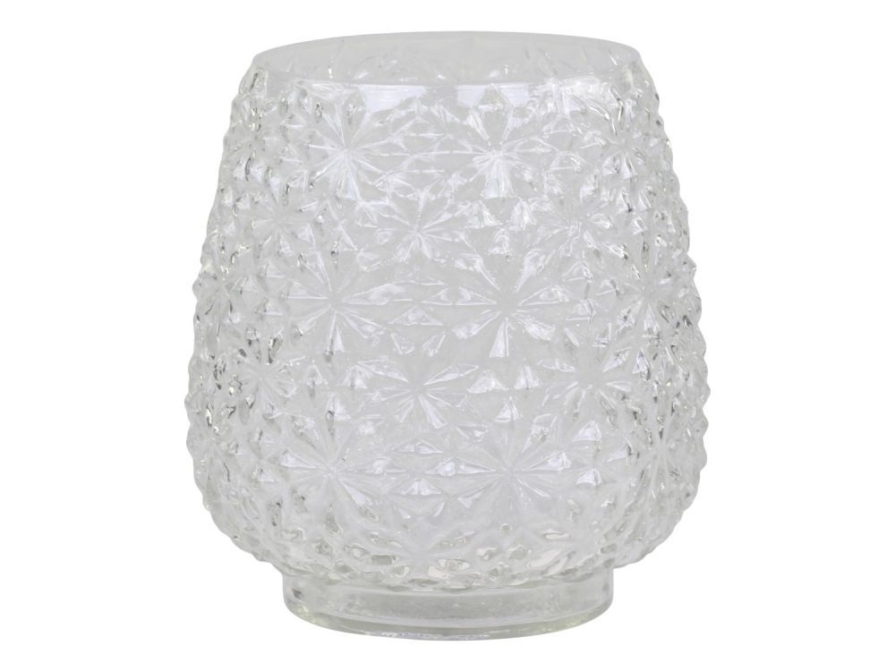 Transparentní skleněná dekorační váza / svícen Drea - Ø 14*15cm Chic Antique - LaHome - vintage dekorace
