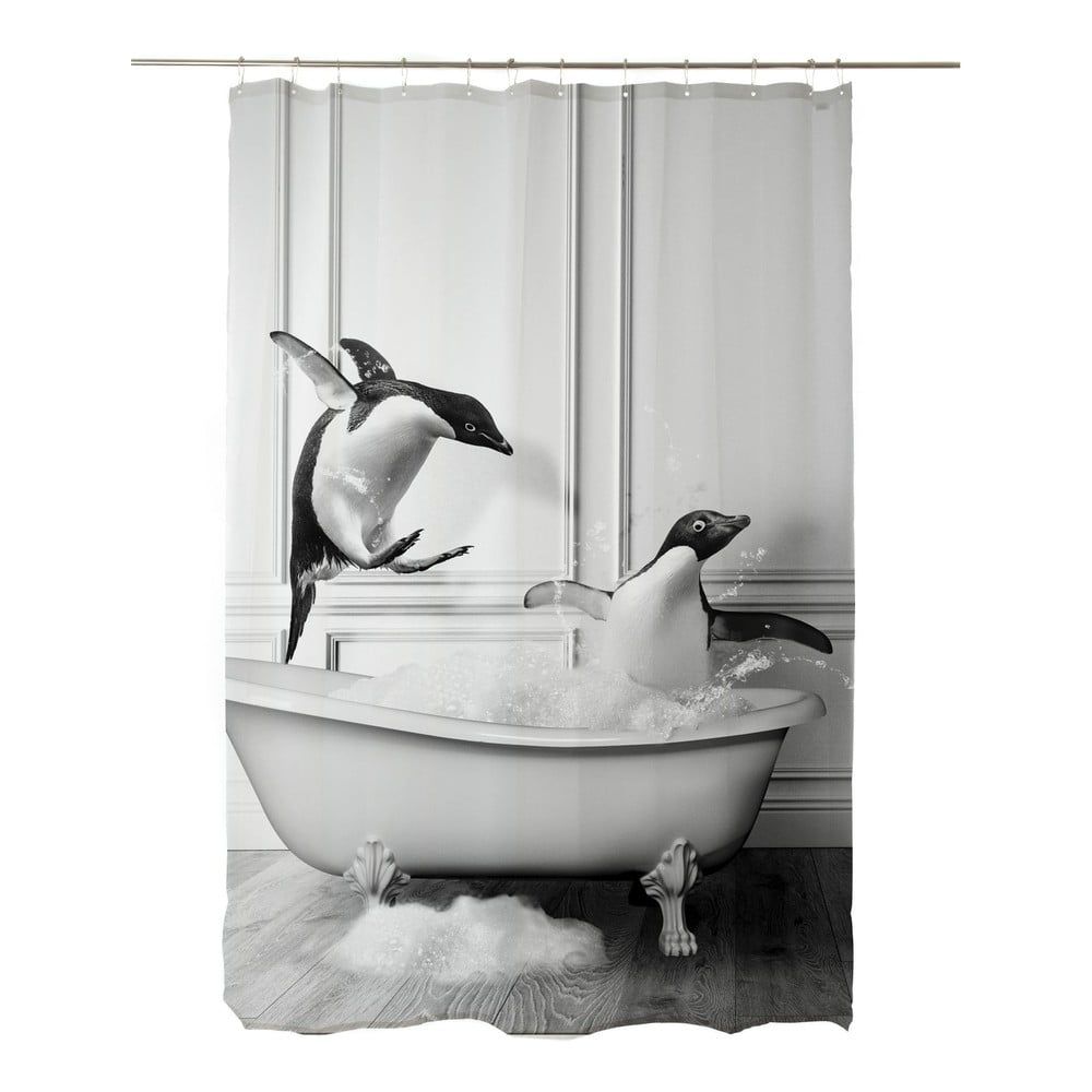 Sprchový závěs 175x180 cm Showe Penguin – Little Nice Things - Bonami.cz