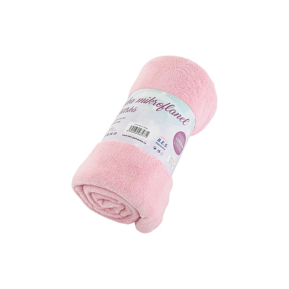 Růžová dětská deka z mikroflanelu 110x140 cm Exclusive – B.E.S. - Bonami.cz