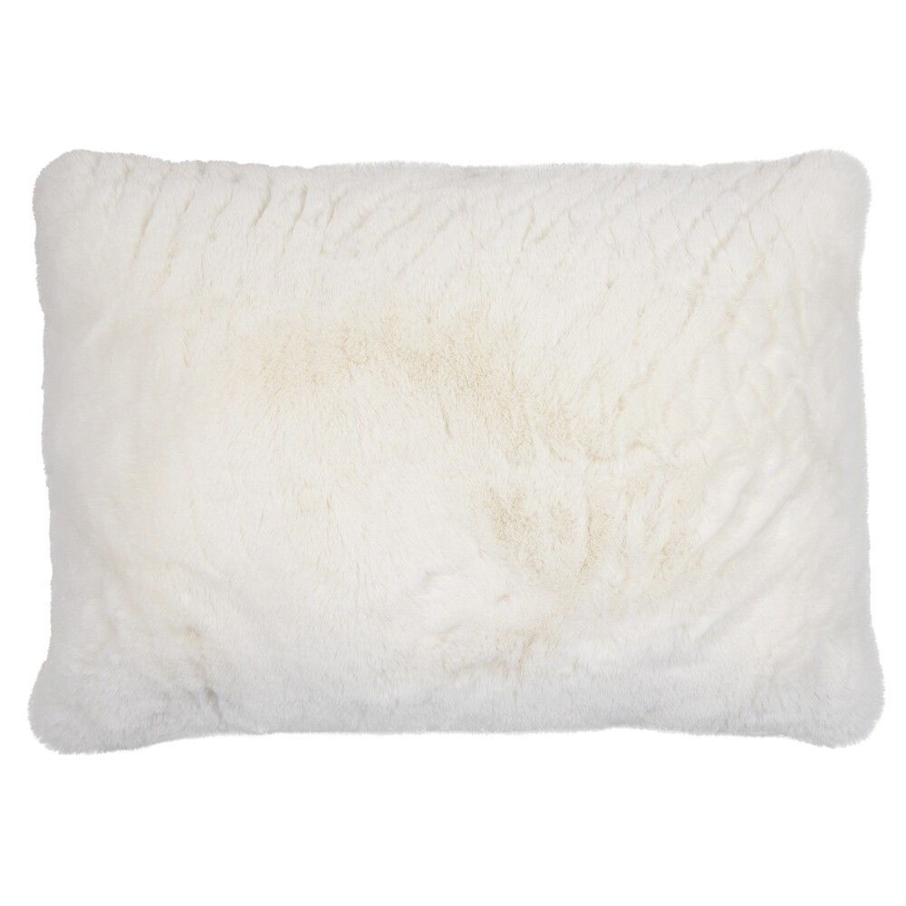 Bílý plyšový měkoučký polštář Soft Teddy White Off - 40*15*60cm  Mars & More - LaHome - vintage dekorace