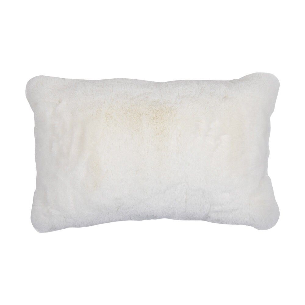 Bílý plyšový měkoučký polštář Soft Teddy White Off - 30*15*50cm  Mars & More - LaHome - vintage dekorace