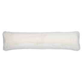 Bílý plyšový měkoučký dlouhý polštář Soft Teddy White Off - 90*13*20cm  Mars & More LaHome - vintage dekorace