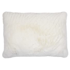 Bílý plyšový měkoučký polštář Soft Teddy White Off - 40*15*60cm  Mars & More LaHome - vintage dekorace