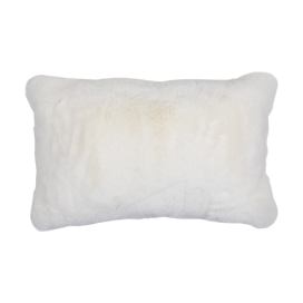Bílý plyšový měkoučký polštář Soft Teddy White Off - 30*15*50cm  Mars & More LaHome - vintage dekorace