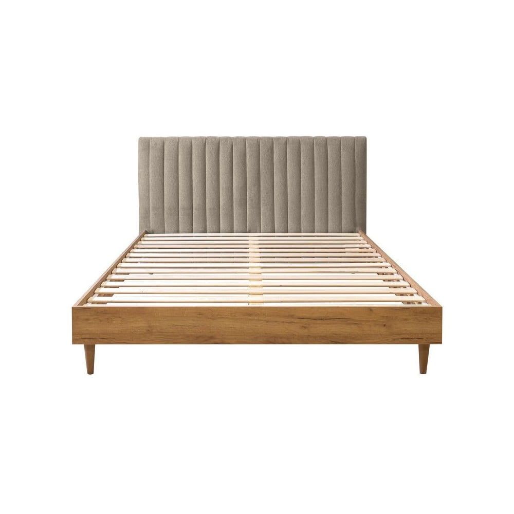 Béžová/přírodní dvoulůžková postel s roštem 180x200 cm Oceane – Bobochic Paris - Bonami.cz