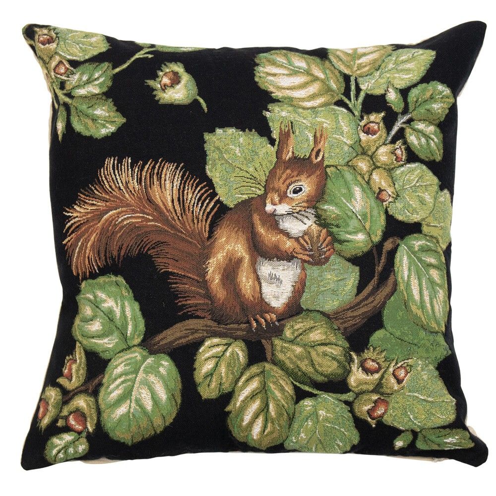 Gobelínový polštář s veverkou a žaludy Gobelin Squirrel Acorn - 45*45*16cm Mars & More - LaHome - vintage dekorace