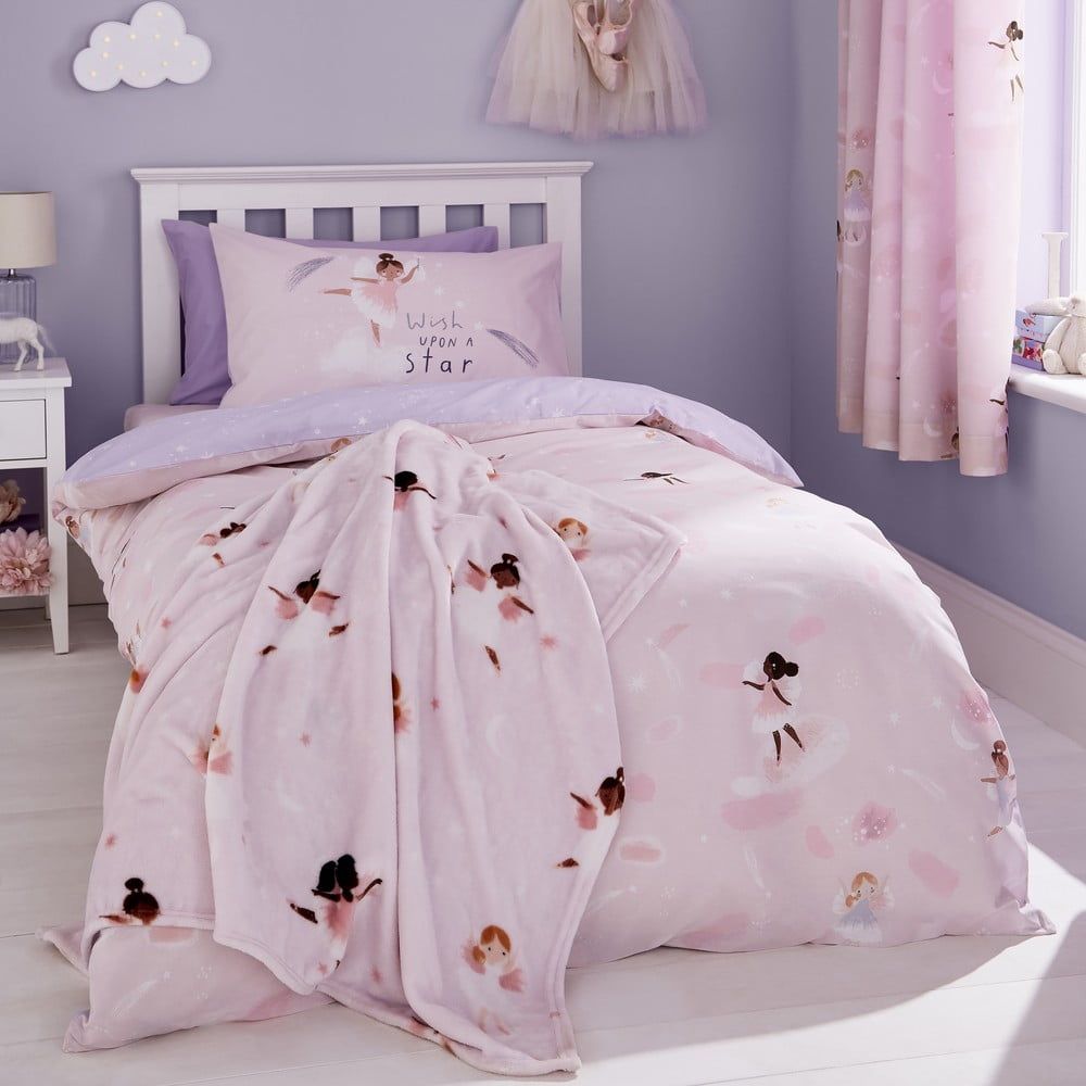 Růžová dětská deka z mikroplyše 130x170 cm Dancing Fairies – Catherine Lansfield - Bonami.cz