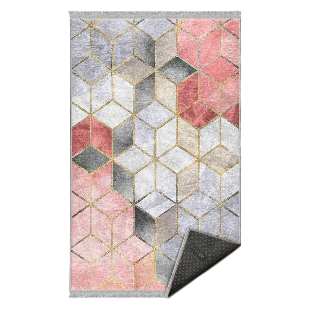 Šedo-růžový pratelný koberec 160x230 cm – Mila Home - Bonami.cz
