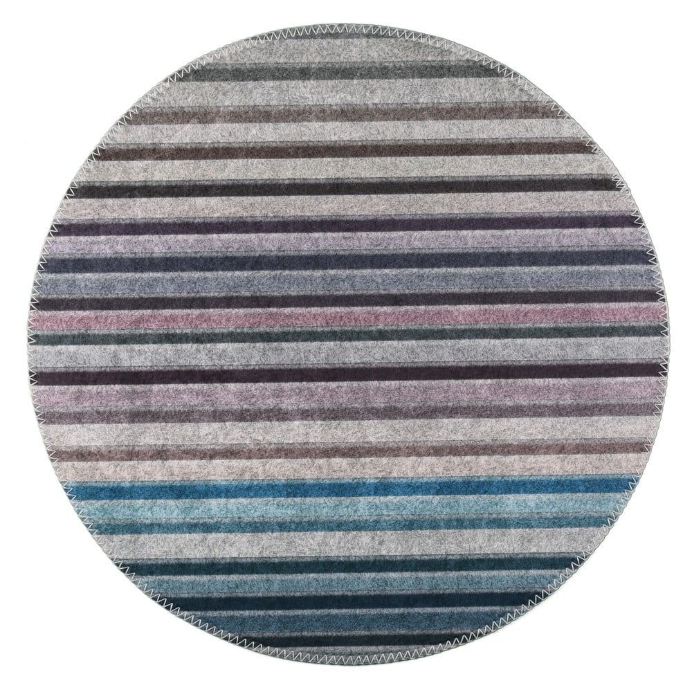 Modro-šedý pratelný kulatý koberec ø 100 cm – Vitaus - Bonami.cz