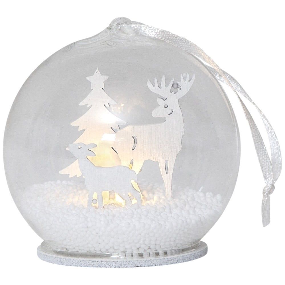 Bílá světelná dekorace s vánočním motivem ø 8 cm Fauna – Star Trading - Bonami.cz