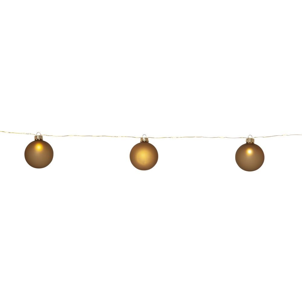 Světelná dekorace s vánočním motivem ve zlaté barvě ø 6 cm Bliss – Star Trading - Bonami.cz
