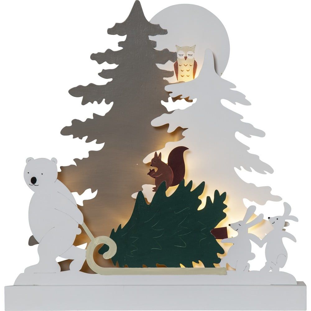 Bílá světelná dekorace s vánočním motivem Forest Friends – Star Trading - Bonami.cz