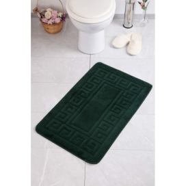 Tmavě zelená koupelnová předložka 60x100 cm Ethnic – Foutastic