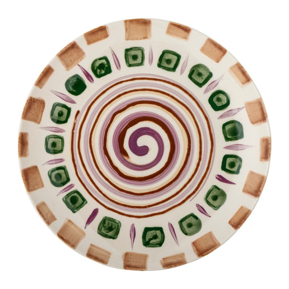Zeleno-hnědý dezertní  talíř z kameniny ø 20,5 cm Shama – Bloomingville - Bonami.cz
