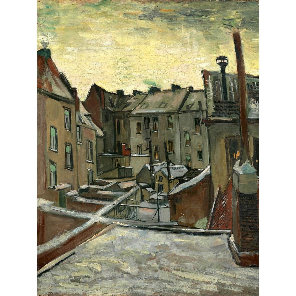 Obraz - reprodukce 30x40 cm Houses Seen from the Back, Vincent van Gogh  – Fedkolor - Bonami.cz