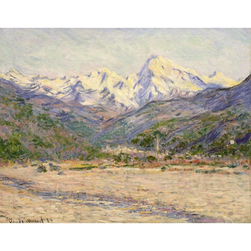 Obraz - reprodukce 70x55 cm The Valley of the Nervia, Claude Monet – Fedkolor - Bonami.cz