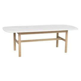ROWICO Světlý konferenční stolek HAMMOND s bílým mramorem