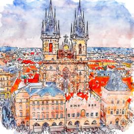 Obraz 30x30 cm Prague – Fedkolor Bonami.cz