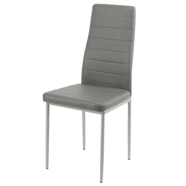 Židle jídelní, šedá látka, kov šedá DCL-374 GREY2 - NP-DESIGN, s.r.o.