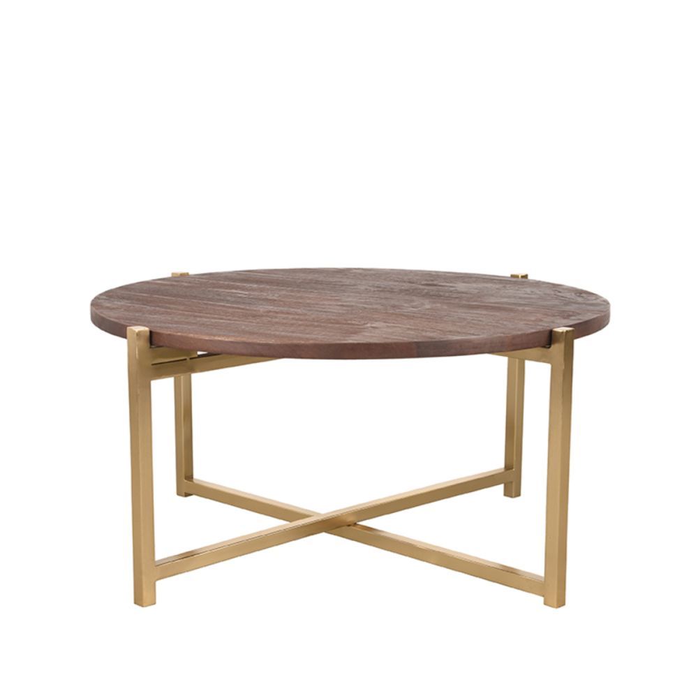 LABEL51 Konferenční stolek DOX 70cm se zlatými nohami - iodesign.cz
