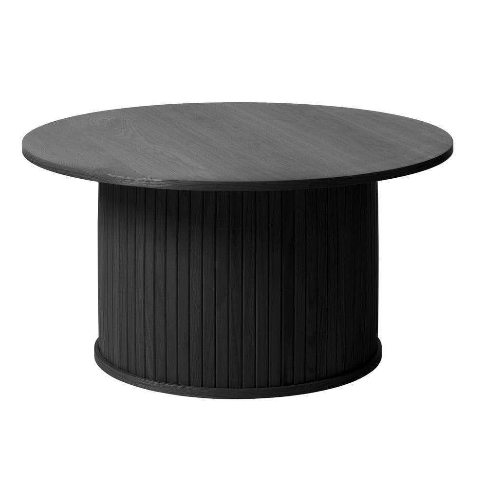 Černý kulatý konferenční stolek ø 90 cm Nola – Unique Furniture - Bonami.cz