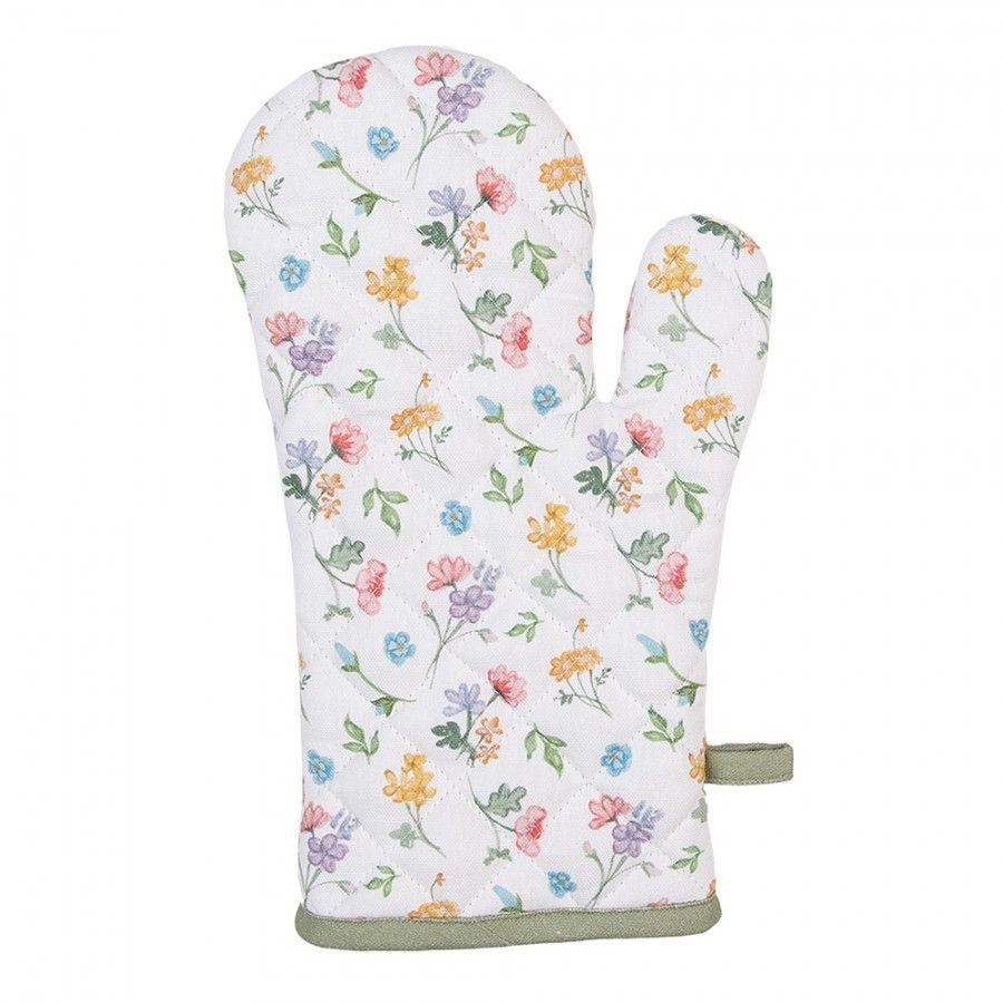 Bavlněná chňapka - rukavice s květinovým motivem Colourful Flowers - 18*30cm Clayre & Eef - LaHome - vintage dekorace