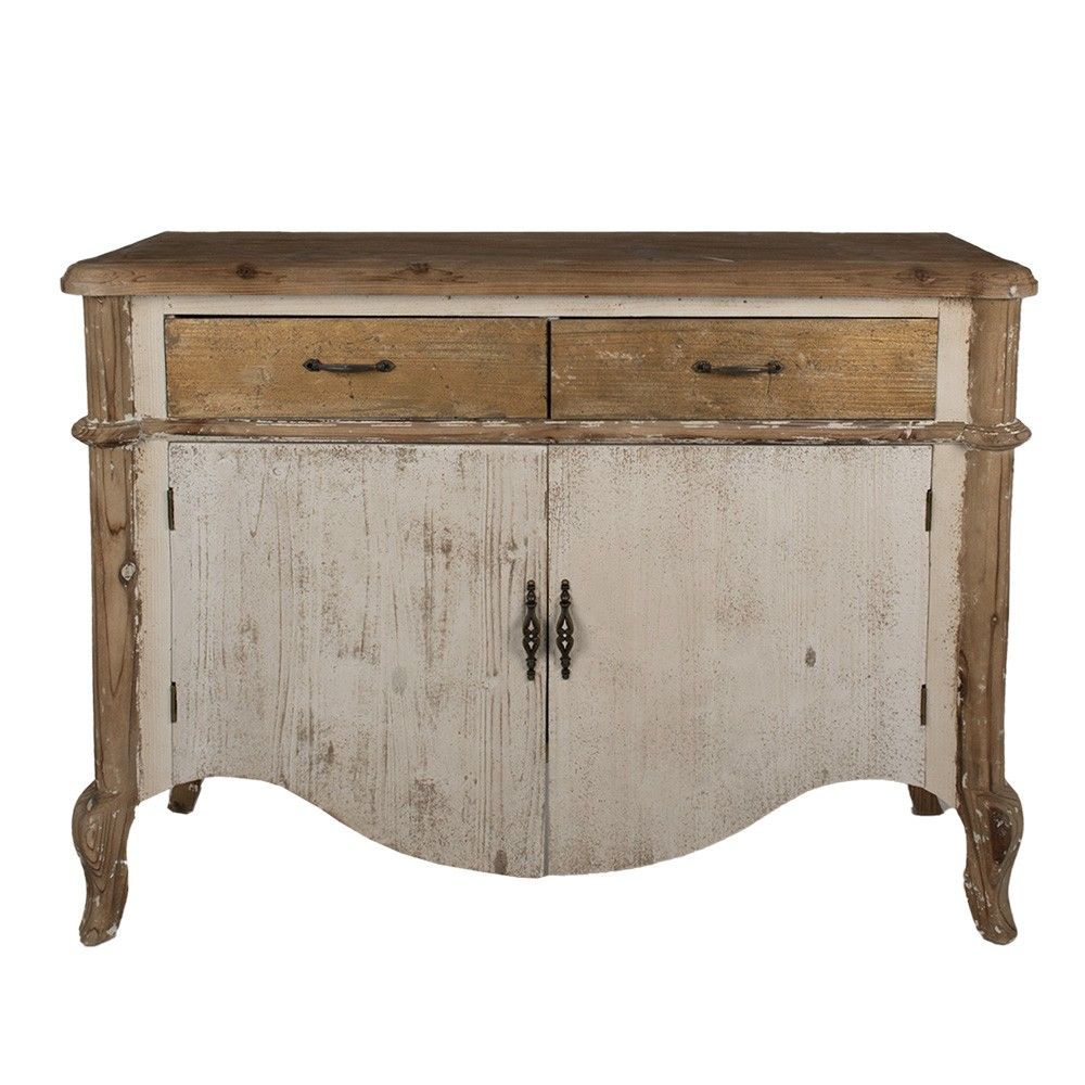 Béžovo-hnědá antik dřevěná komoda Gillia - 120*38*92 cm Clayre & Eef - LaHome - vintage dekorace