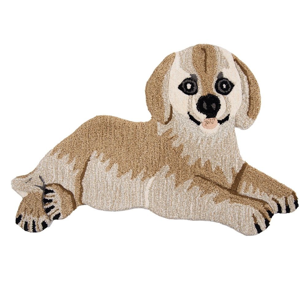 Vlněný kusový koberec pejsek Dog - 60*90*2 cm Clayre & Eef - LaHome - vintage dekorace