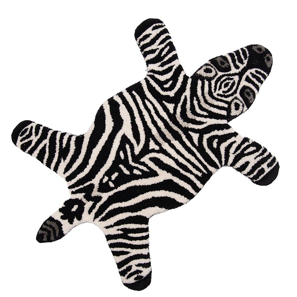 Vlněný kusový koberec Zebra - 60*90*2 cm Clayre & Eef - LaHome - vintage dekorace