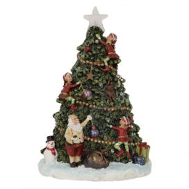 Dekorace vánoční stromek s Led světýlky Christmas Tree - 18*15*26 cm / 3*AAA Clayre & Eef