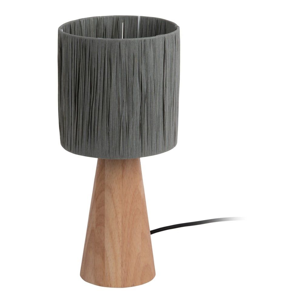 Stolní lampa se stínidlem z papírového výpletu v šedo-přírodní barvě (výška 33 cm)  Sheer Cone – Leitmotiv - Bonami.cz