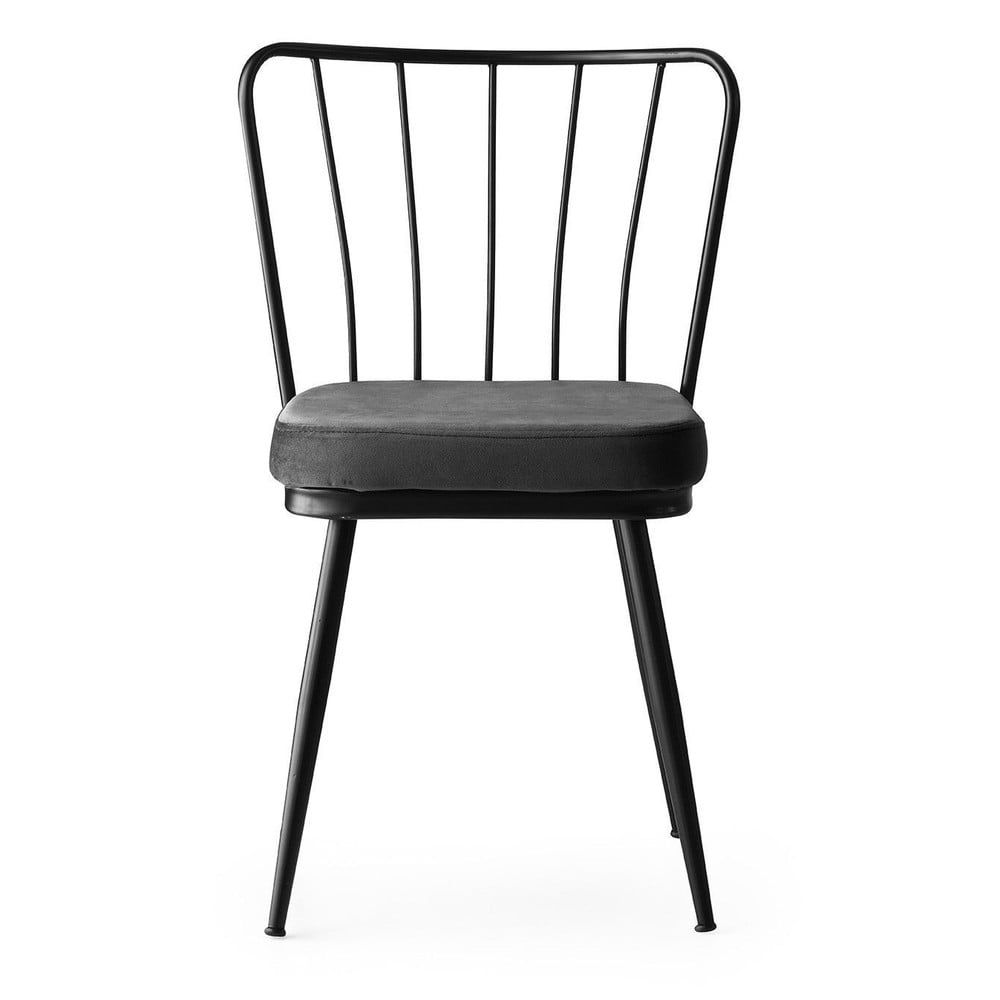 Antracitové kovové jídelní židle v sadě 2 ks Yildiz – Kalune Design - Bonami.cz