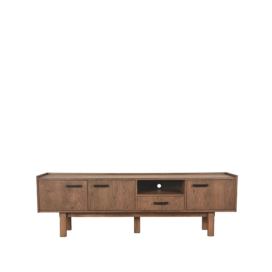 LABEL51 Dřevěný TV stolek CALI hnědý