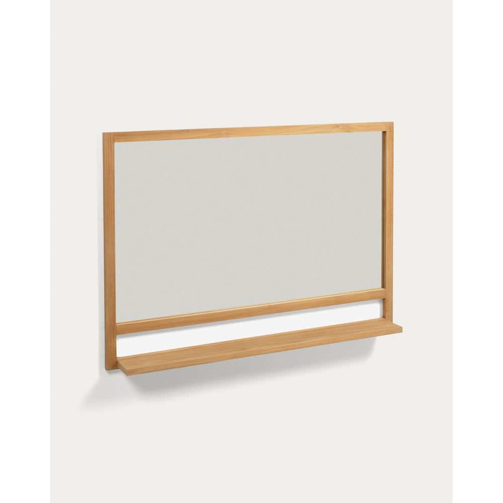 Nástěnné zrcadlo s poličkou  s dřevěným rámem 100x70 cm Taciana – Kave Home - Bonami.cz