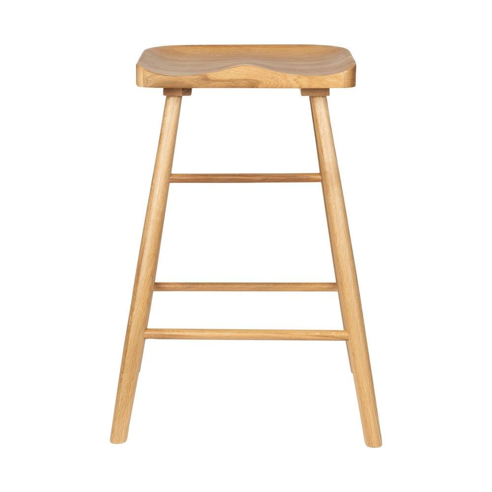 Barová židle z dubového dřeva v přírodní barvě 64 cm Vander – White Label - Bonami.cz