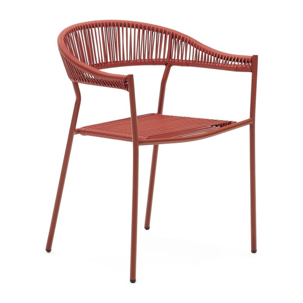 Jídelní židle z umělého ratanu v cihlové barvě v sadě 4 ks Futadera – Kave Home - Bonami.cz